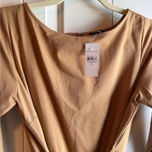 Ann Taylor Camel Midi Dress